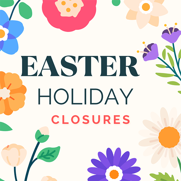 Easter Holiday Closure Floral Graphic
