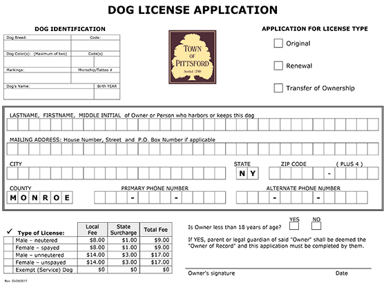 what are the different types of dog registration