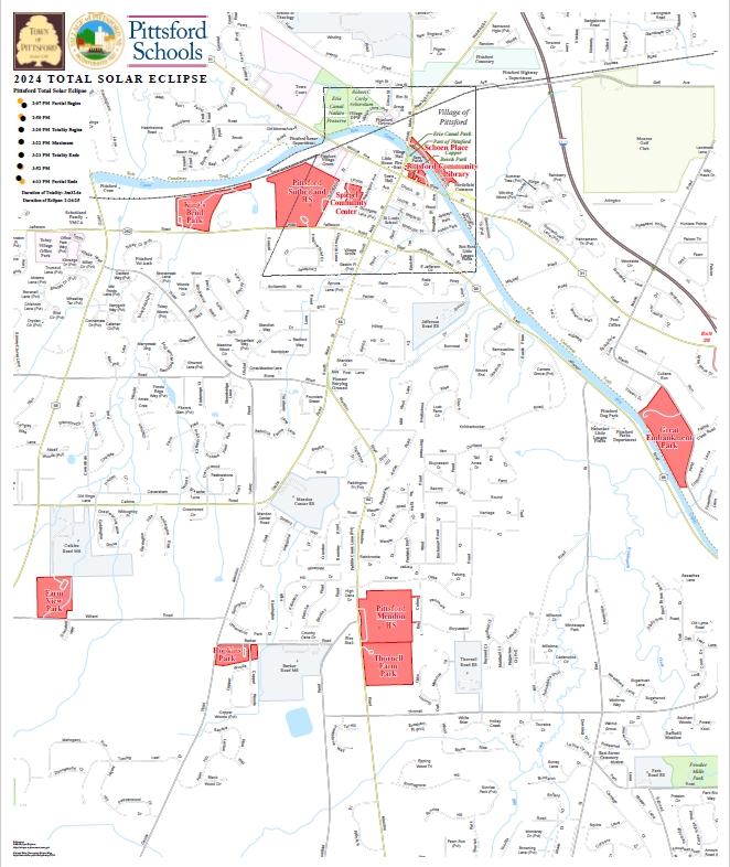 Pittsford Eclipse Viewing Map small image