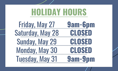 Parking Lot Closure and Holiday Hours