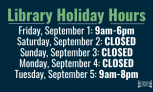 Library Holiday Hours