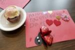 Valentine's Lunch table with snacks