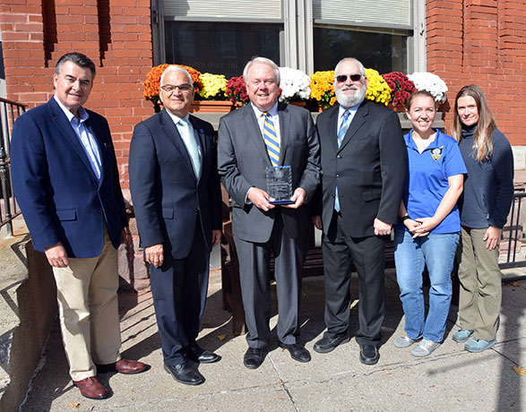 Pittsford Traffic Safety Award presentation by Monroe County - group photo