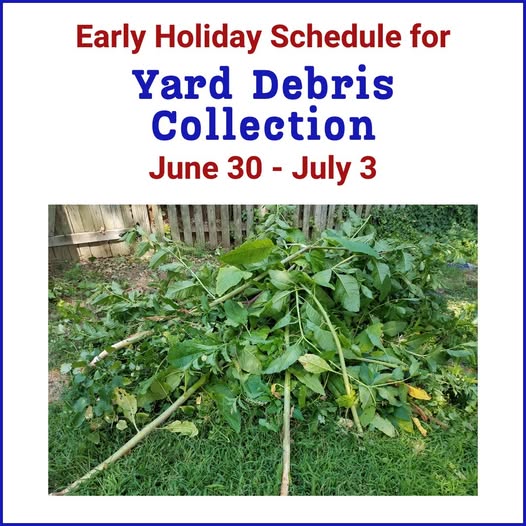 Yard Debris Early Schedule
