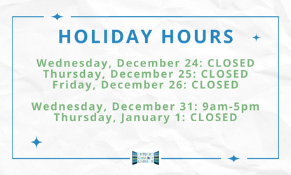 Christmas and New Years Holiday Hours