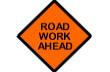 Road work ahead graphic