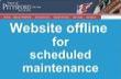 Image of Town website screen with website offline for maintenance text