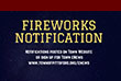 Fireworks notification graphic