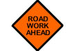 Road work ahead graphic